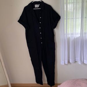 ACACIA Teton Coverall Jumpsuit size XL in black in 100% cotton twill